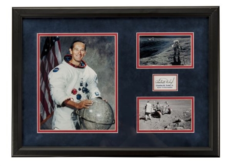 Charles M. Duke Jr. Apollo 16 Autographed Framed Display